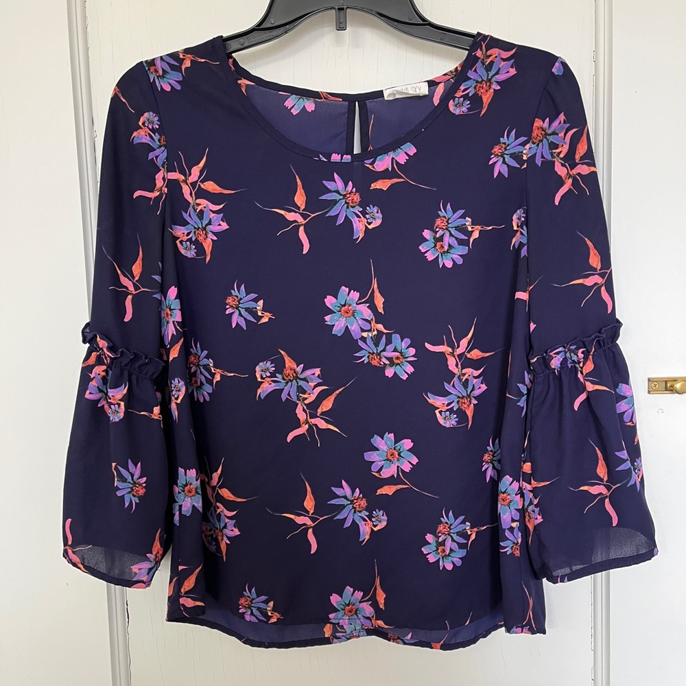 Navy blouse by Sienna Sky, S